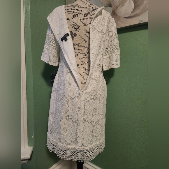 Ralph Lauren Off-White Lace Dress! NWT Sz 10 So Pretty! SAVE 15%! - Picture 4 of 14